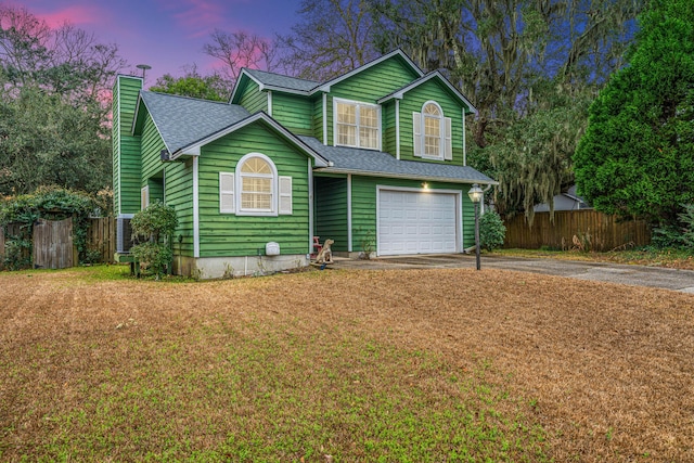 view of front of house featuring a garage