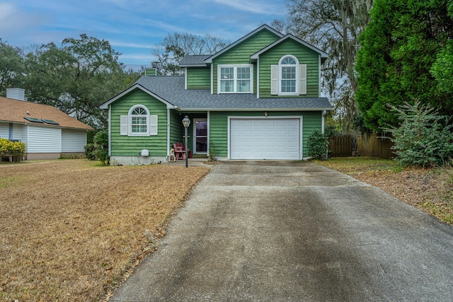 view of front of house featuring a garage