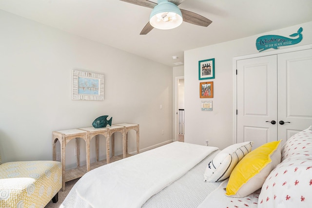 121 Cherry Grv, Summerville, SC 29483 - carpeted bedroom featuring a closet and a ceiling fan