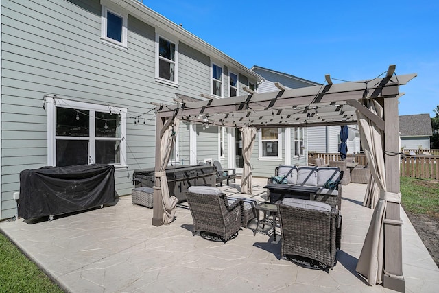121 Cherry Grv, Summerville, SC 29483 - view of patio / terrace featuring an outdoor hangout area and a pergola
