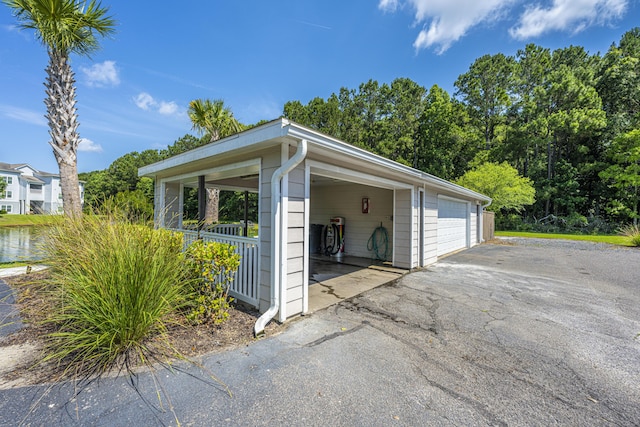 garage with a detached garage