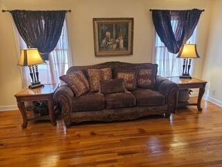 1 Mcclary St, Summerton, SC 29148 - living area featuring plenty of natural light and wood finished floors