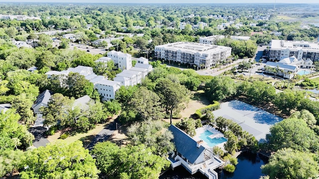 aerial view of a large body of water