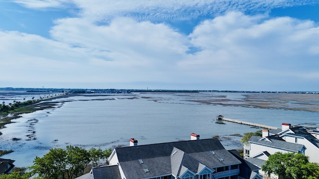 aerial view of a large body of water