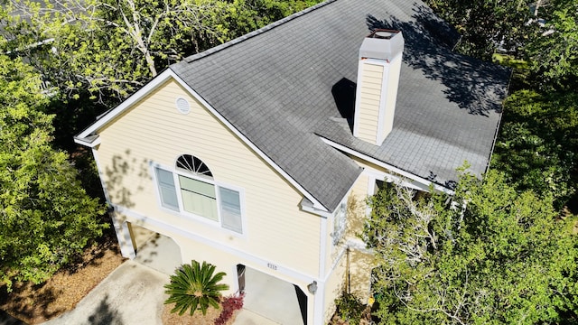 view from above of property