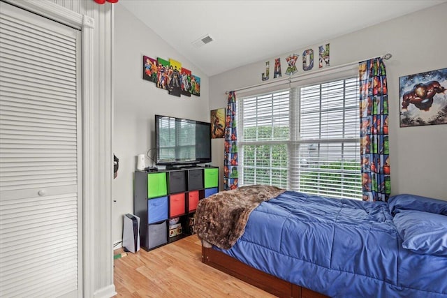 3486 Ashwycke St, Mount Pleasant, SC 29466 - bedroom featuring vaulted ceiling and wood finished floors