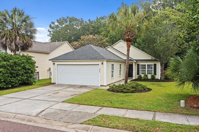 3486 Ashwycke St, Mount Pleasant, SC 29466 - view of front of home featuring a garage, a front yard, concrete driveway, and a shingled roof