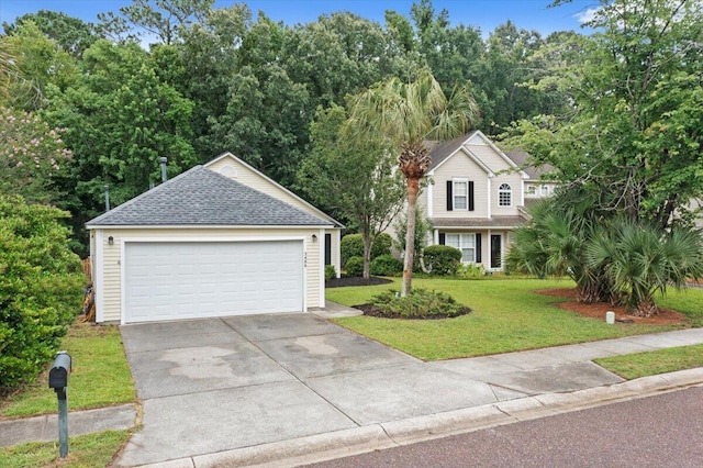 3486 Ashwycke St, Mount Pleasant, SC 29466 - traditional-style house featuring a garage, a front lawn, and a shingled roof