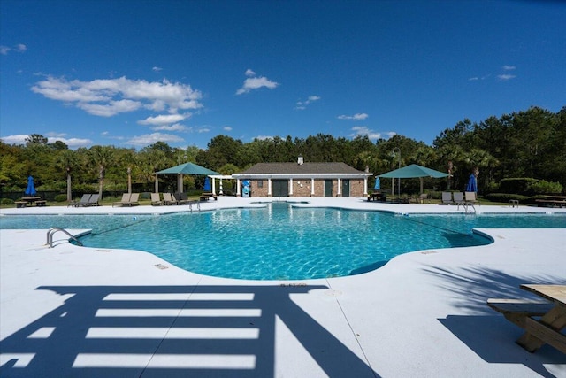 3486 Ashwycke St, Mount Pleasant, SC 29466 - community pool featuring a patio and view of wooded area