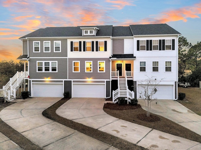 view of front of house featuring a garage