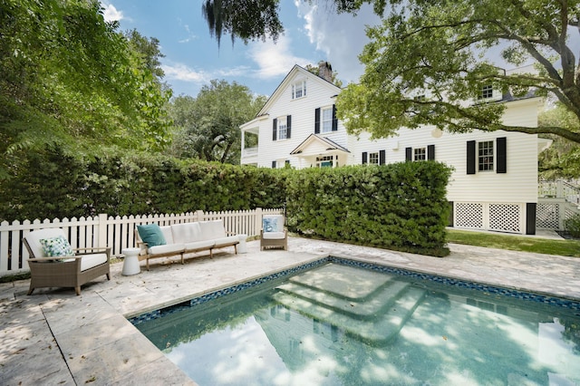 view of pool with a patio