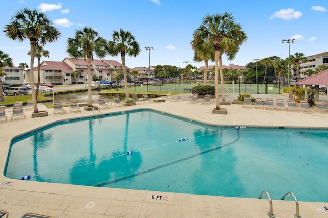 view of pool with a patio area