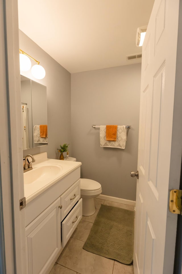 716 White Oak Dr, Charleston, SC 29407 - half bathroom featuring vanity, toilet, and tile patterned floors
