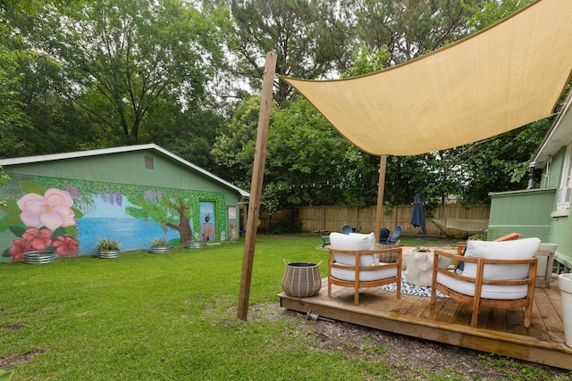 716 White Oak Dr, Charleston, SC 29407 - view of yard featuring a deck