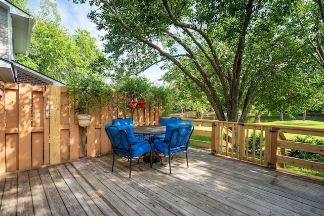 1166 Julian Clark Rd, Charleston, SC 29412 - wooden deck with outdoor dining area