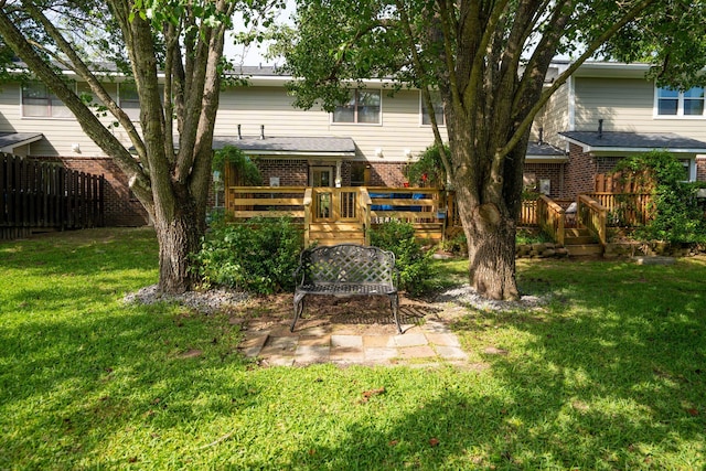 1166 Julian Clark Rd, Charleston, SC 29412 - view of yard with a wooden deck
