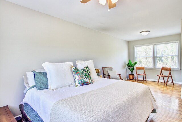 1834 Cornish Ave, Charleston, SC 29412 - bedroom with baseboards, a ceiling fan, and wood finished floors