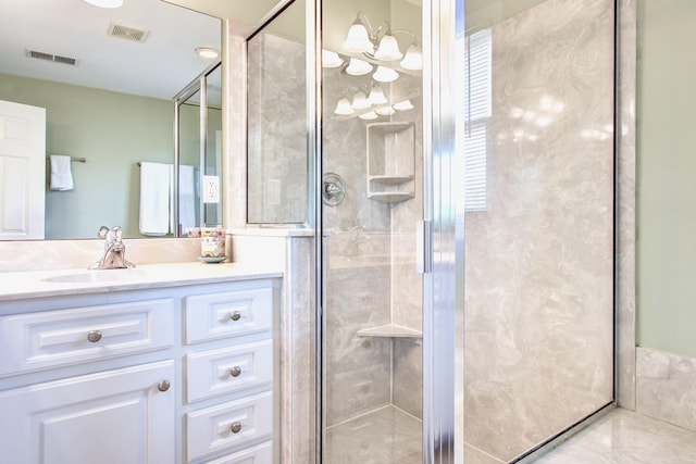 1834 Cornish Ave, Charleston, SC 29412 - full bath featuring visible vents, a stall shower, and vanity
