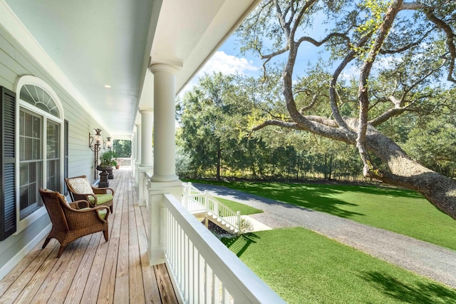 balcony with covered porch