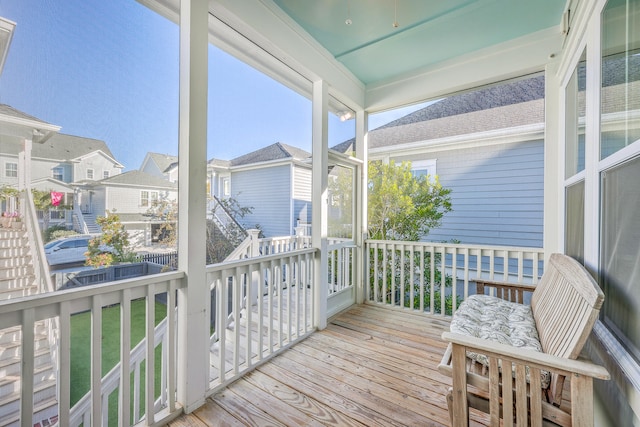 view of sunroom / solarium