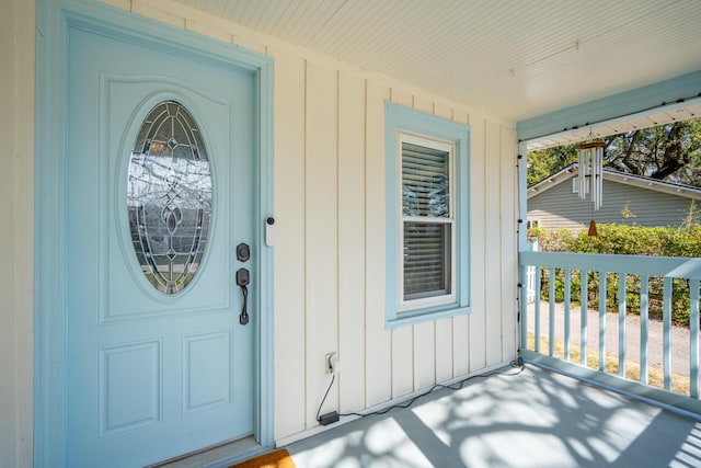 view of doorway to property