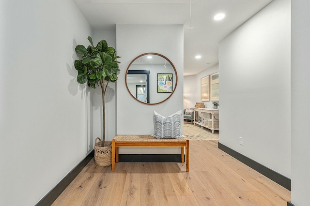 hallway featuring light hardwood / wood-style floors