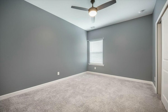 221 Lucca Dr, Summerville, SC 29486 - empty room featuring visible vents, baseboards, a ceiling fan, and carpet flooring