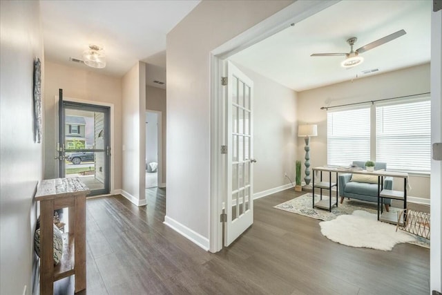 221 Lucca Dr, Summerville, SC 29486 - hallway with wood finished floors, a wealth of natural light, and baseboards