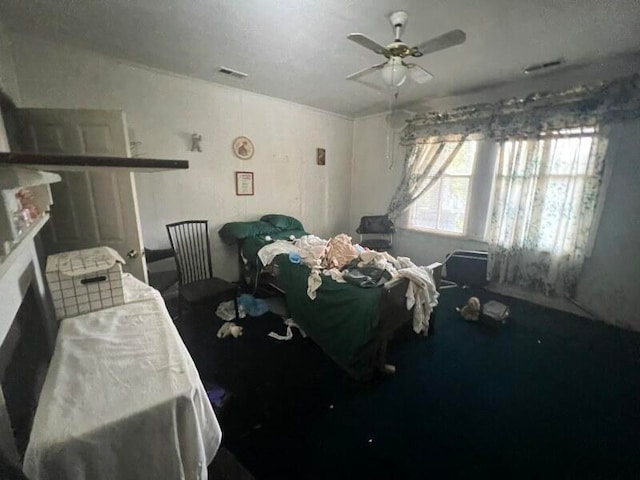 bedroom with ceiling fan