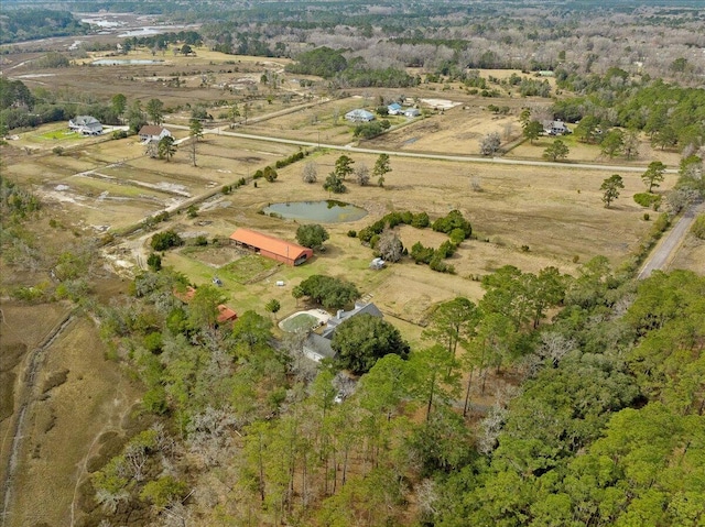 bird's eye view featuring a rural view