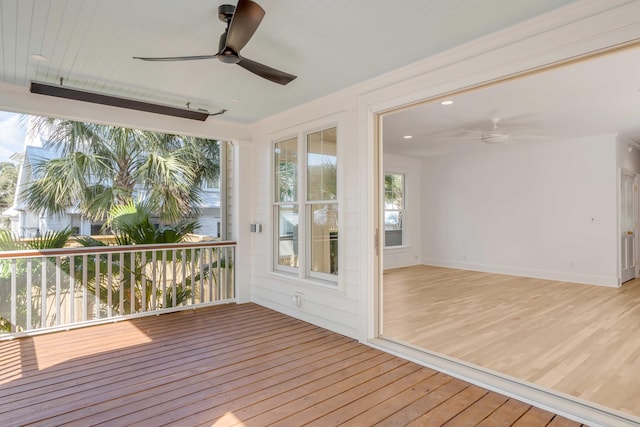 517 Royall Ave, Mount Pleasant, SC 29464 - deck with a ceiling fan