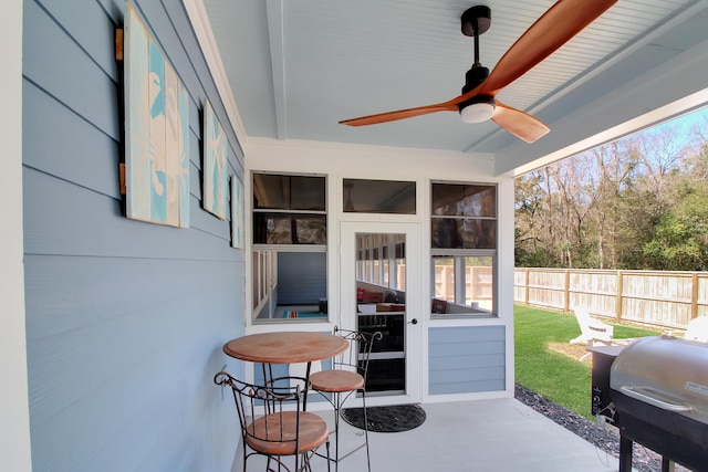 1543 Scott Hill Rd, James Island, SC 29412 - view of patio / terrace featuring area for grilling and ceiling fan