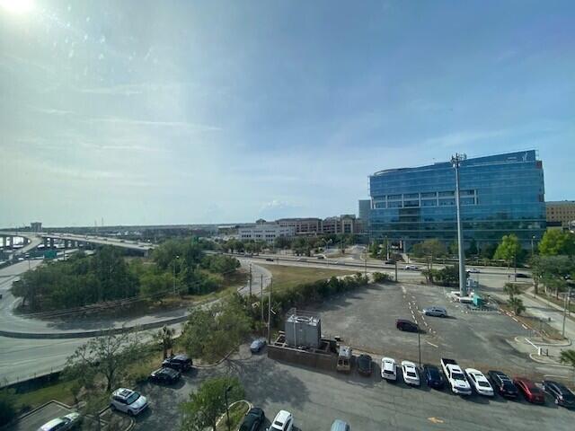 bird's eye view featuring a city view