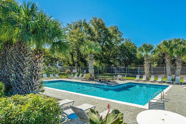 view of pool with a patio area