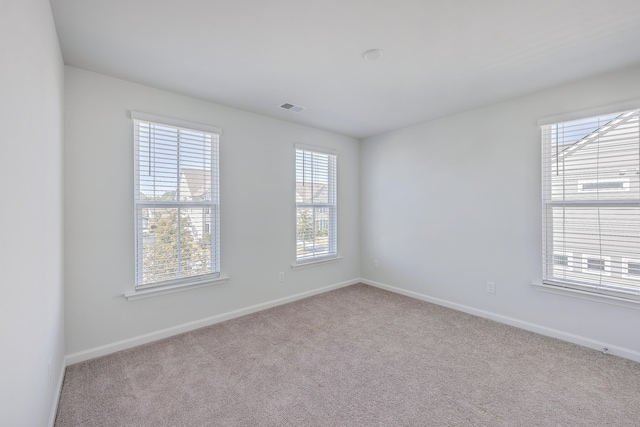 carpeted spare room with plenty of natural light