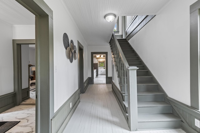 285 Roosevelt Dr, Saint Stephen, SC 29479 - stairway with wainscoting