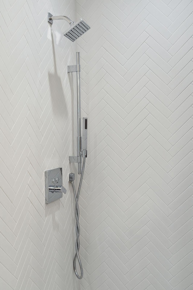 details with tiled shower