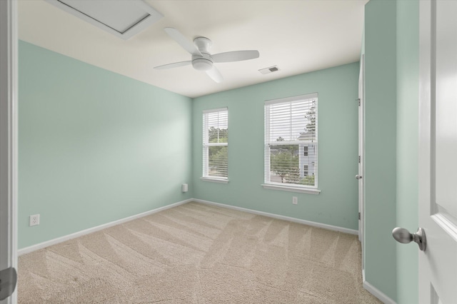 1533 Bluewater Way, Charleston, SC 29414 - carpeted empty room with baseboards, ceiling fan, and attic access