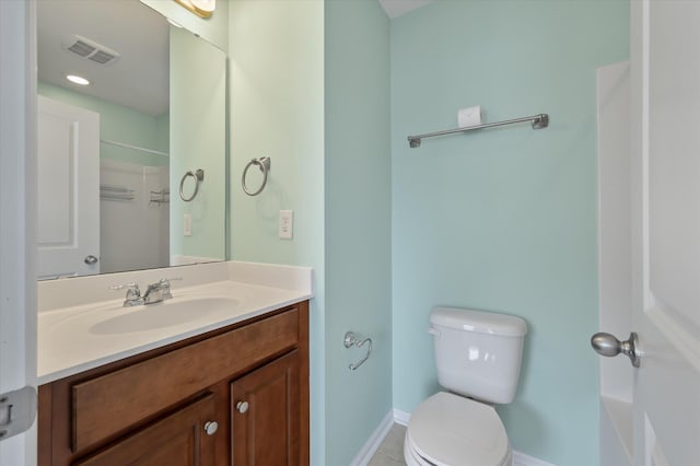 1533 Bluewater Way, Charleston, SC 29414 - bathroom featuring toilet, baseboards, vanity, and tile patterned flooring