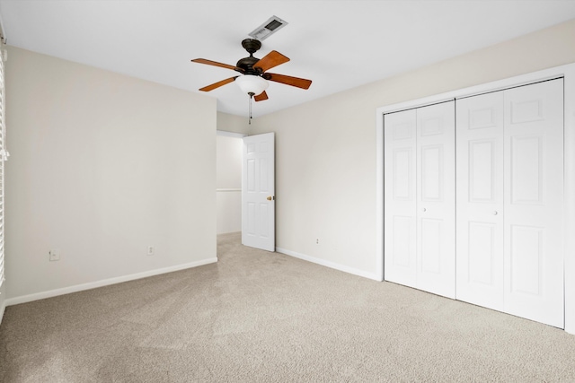22 Ogier St, Charleston, SC 29403 - unfurnished bedroom featuring carpet floors, a closet, and a ceiling fan