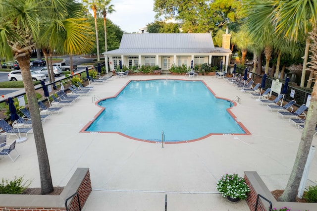 view of pool with a patio