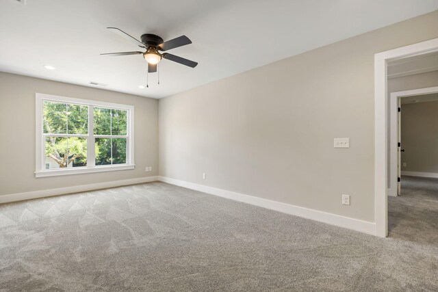 2960 Blackfish Rd, Johns Island, SC 29455 - spare room with ceiling fan, carpet, and baseboards