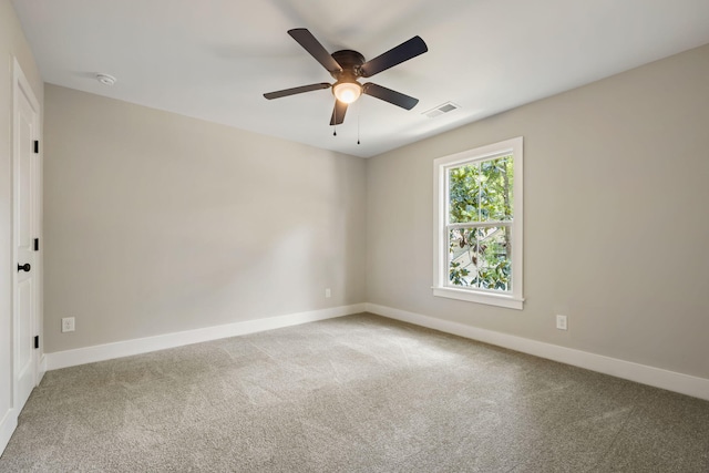 2960 Blackfish Rd, Johns Island, SC 29455 - spare room featuring carpet, a ceiling fan, baseboards, and a smoke detector