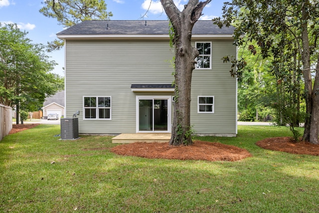 2960 Blackfish Rd, Johns Island, SC 29455 - back of house featuring central AC and a yard
