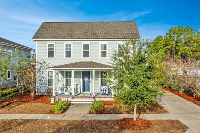 view of front of property with covered porch