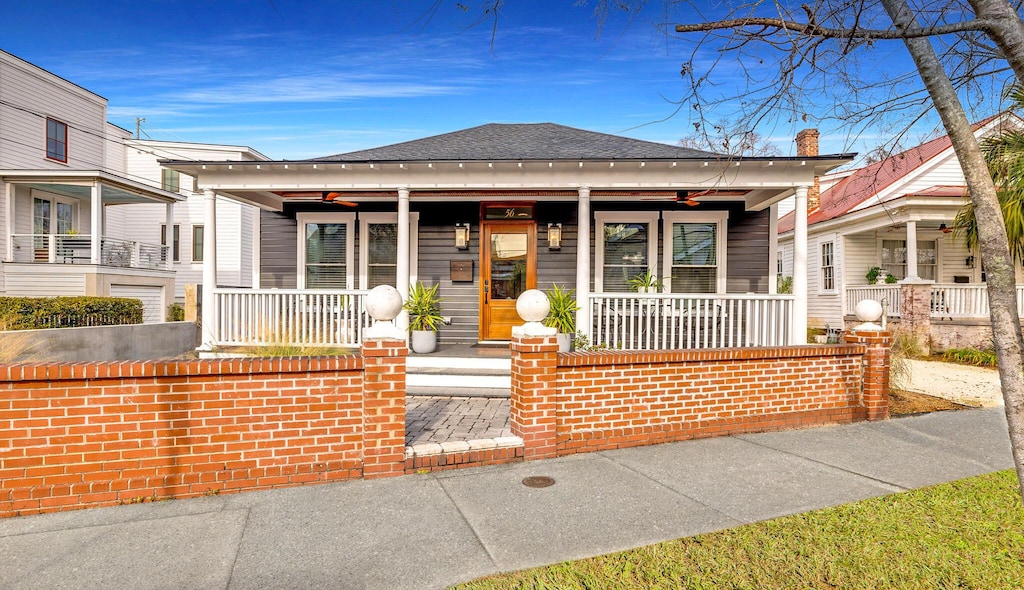 bungalow-style house featuring a porch