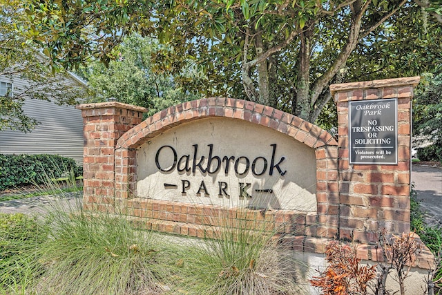 view of community sign