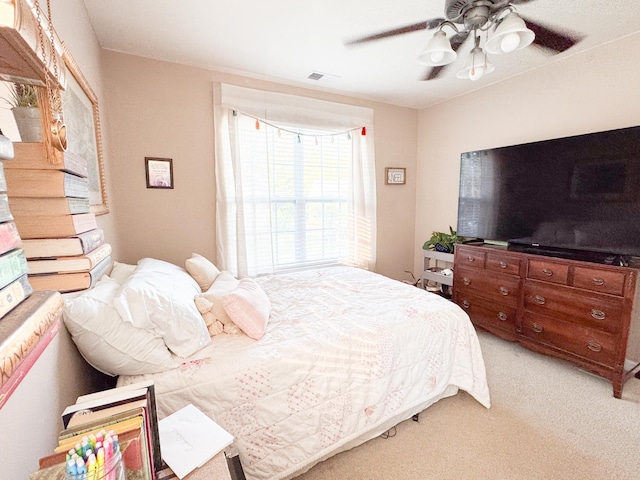 9229 N Moreto Cir, Summerville, SC 29485 - bedroom featuring light carpet and ceiling fan