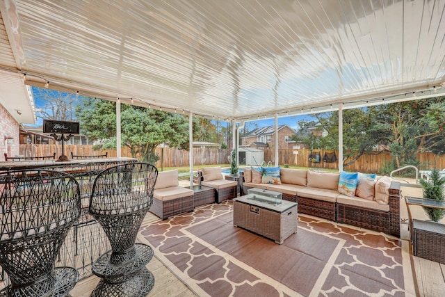 view of sunroom / solarium