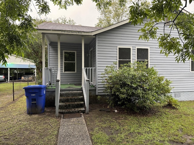 2749 E Surrey Dr, North Charleston, SC 29405 - view of front facade with crawl space and roof with shingles